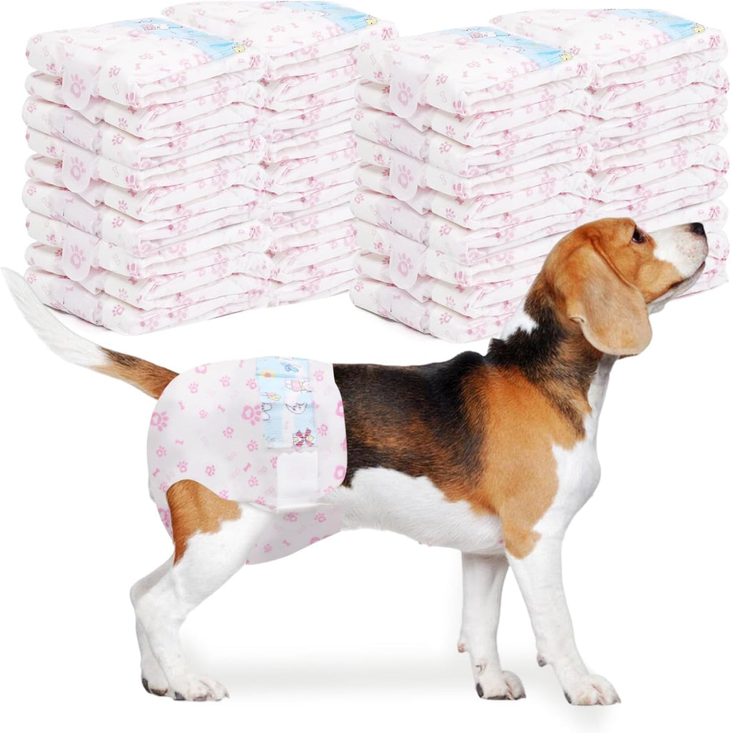 Disposable Dog Diapers Female 90 Count Doggie Diapers for Female Dogs (Waist 10-16.5 in S) Super Absorbent Small Doggie Diapers for Heat Excitable Urination or Incontinence - Pink - Image 9