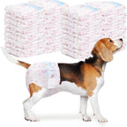 Disposable Dog Diapers Female 90 Count Doggie Diapers for Female Dogs (Waist 10-16.5 in S) Super Absorbent Small Doggie Diapers for Heat Excitable Urination or Incontinence - Pink - Image 9