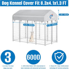 Heavy duty 600 Denier Oxford fabric dog playpen canopy top silver surface