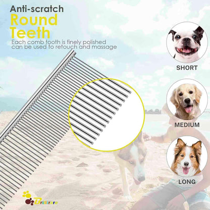 Brillirare 7.5 inch stainless steel comb for cat dematting