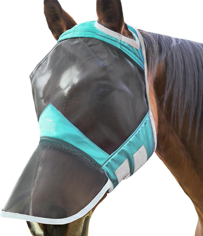 Harrison Howard fly mask packaging and product view