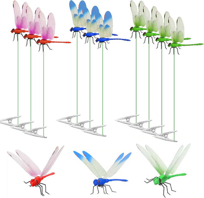 Siunoh dragonfly clip bug repellent front view of realistic 3D insect deterrent pack.