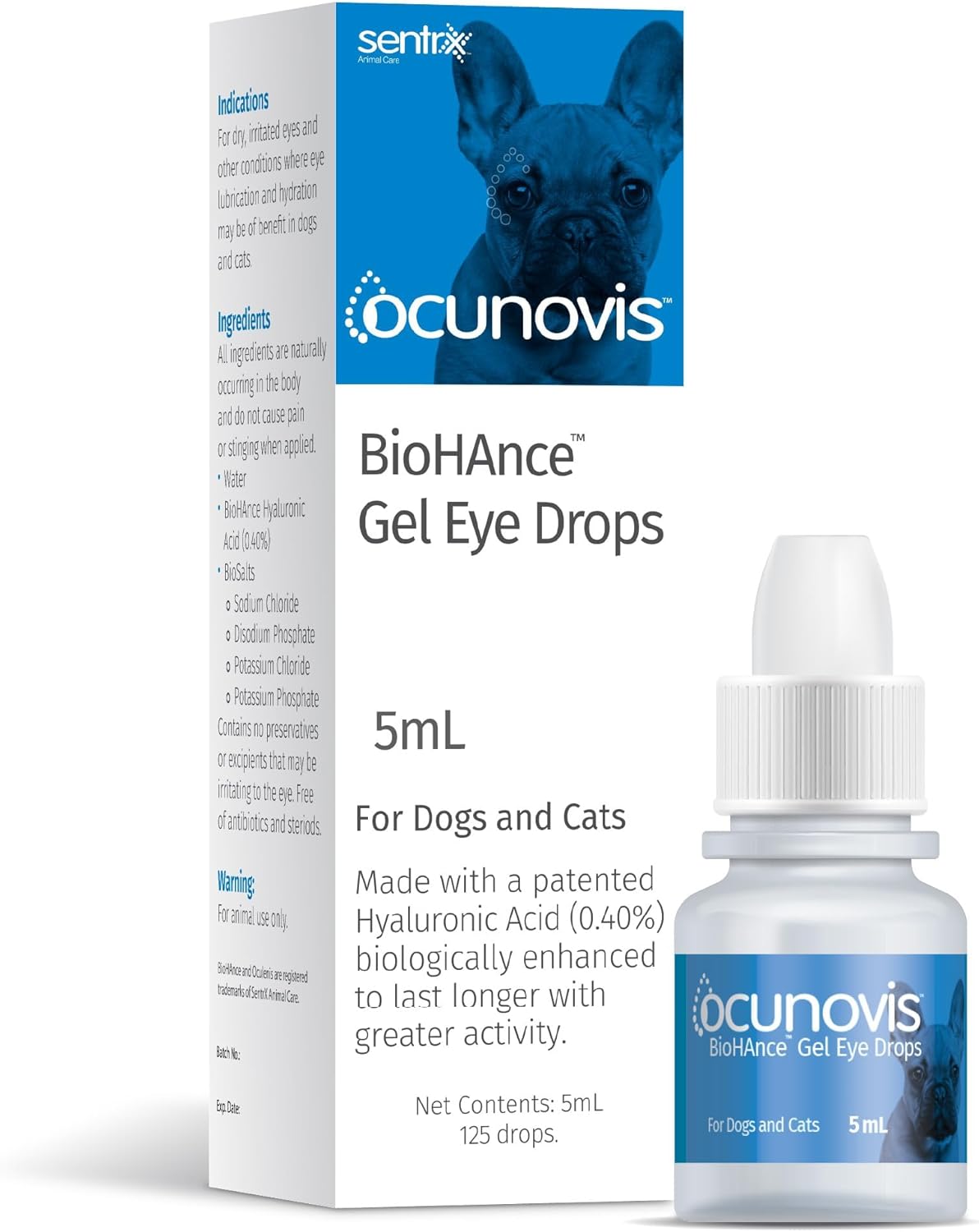 Sentrx Ocunovis Gel Eye Drops for Dogs & Cats, Eye Lube for Dogs Allergy Relief Lubricant, Dogs with Dry Eyes, Artificial Tears, 10 ml - Image 10