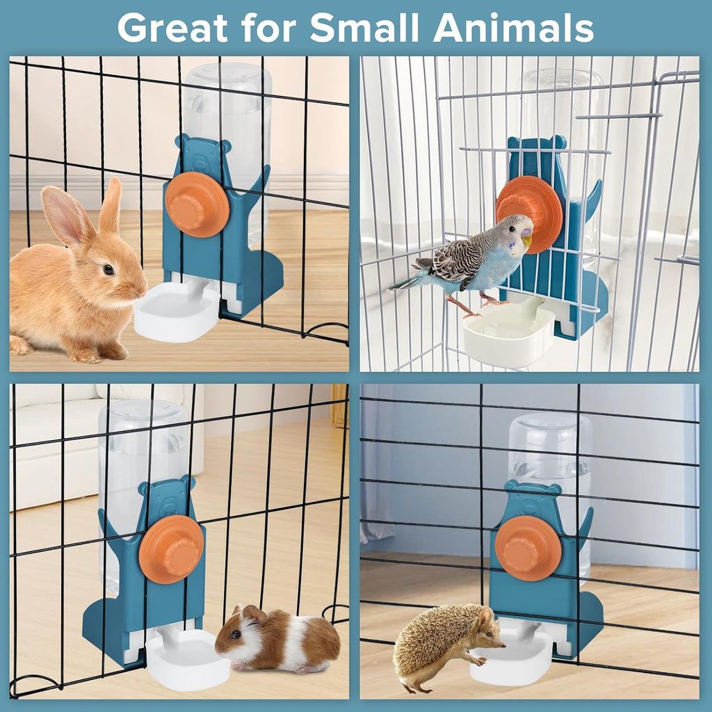 Kenond 17 oz Pet Water Bottle,Guinea Pig No Drip Water Bowl for Cage,Hanging Automatic Gravity Water Dispenser for Small Animals Rabbit Hedgehog Chinchilla Bunny Bird Canary Budgies - Image 2