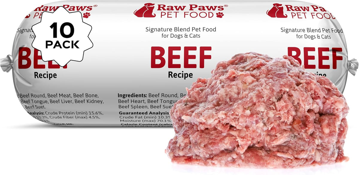 Raw Paws Signature Blend Pet Food for Dogs & Cats - Turkey Recipe, 1-lb Rolls (10-Count) - Made in USA Frozen Turkey Roll Dog Food - Refrigerated Log Dog Food - Raw Frozen Food for Dogs - Image 9