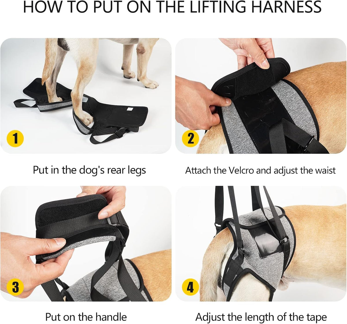 Adjustable buckle detail on Dotoner dog mobility harness