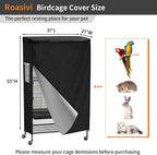 Roasivi bird cage cover with side ventilation windows open