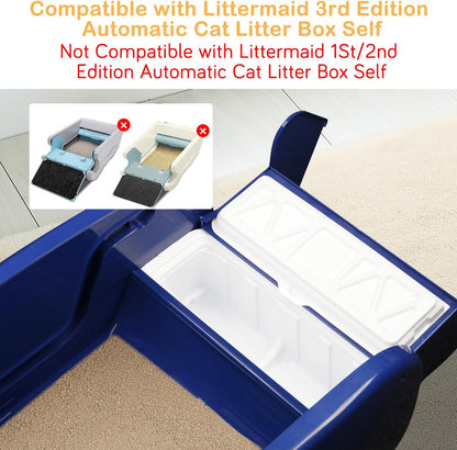 Disposable white plastic waste tray for LitterMaid 3rd edition