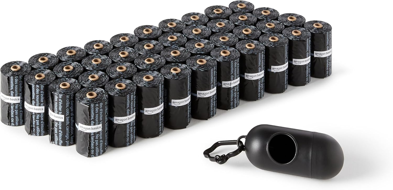 Amazon Basics Dog Poop Leak Proof Bags with Dispenser and Leash Clip, Unscented, 13" x 9" Large Size, 300 Count - Image 10