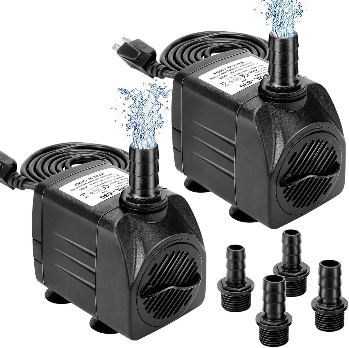 Growneer submersible water pump front view showcasing the main motor housing