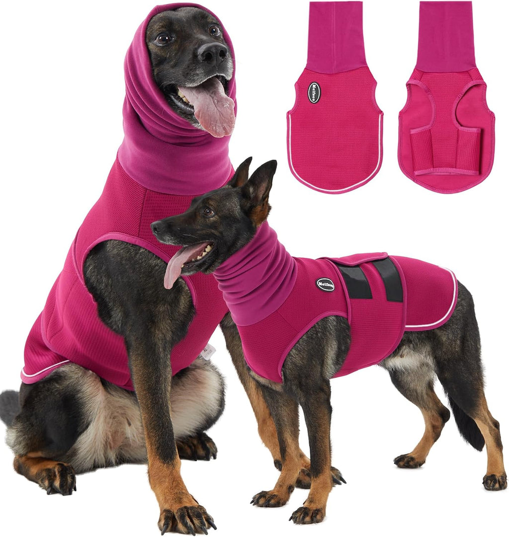 Meifsou Dog Anxiety Vest with Hood, Skin-Friendly Thunder Jacket for Dogs, 2-in-1 Dog Calming Shirt with Hood for Thunder, Fireworks, Separation - Keep Pet Calm Without Medicine, Dark Purple, Medium - Image 10