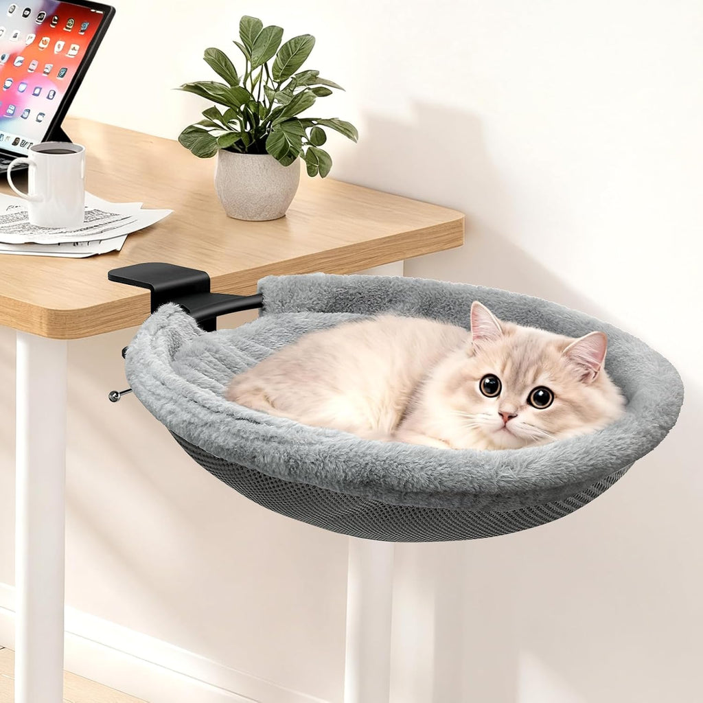 Cat Desk Bed, 360 degrees Rotating & Height Adjustable Desk Cat Nest, Elevated Breathable Cats Bed for Desk with Removable Washable Cover for Indoor Kitten Cats-Maximum Hold Up to 40lb - Image 10