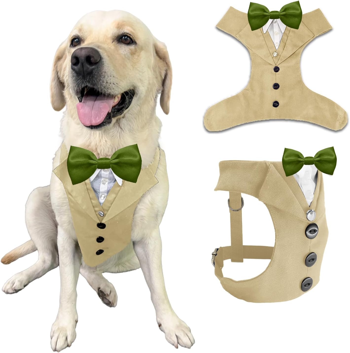 AVERYDAY Dog Tuxedo for Wedding Outfit, Dog Suit and Tie Costumes for Birthday, Halloween, Cosplay, Christmas Party, Pet Formal Wear with Bowtie, Tux for Medium Large Dogs, Bulldog, Labrador, Husky - Image 12