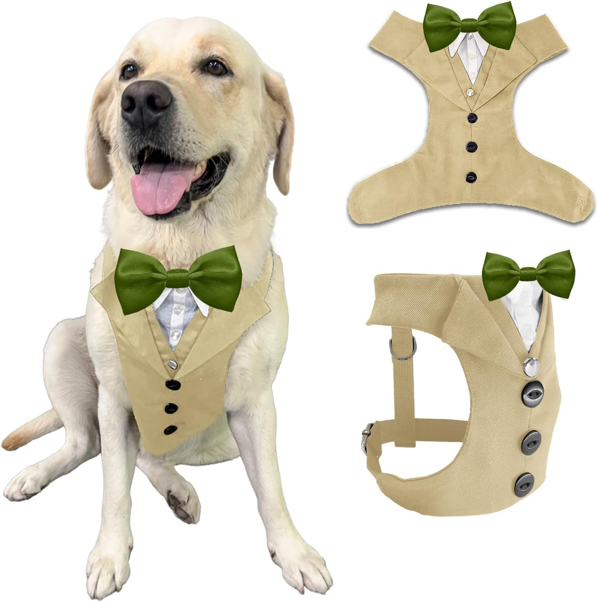 AVERYDAY Dog Tuxedo for Wedding Outfit, Dog Suit and Tie Costumes for Birthday, Halloween, Cosplay, Christmas Party, Pet Formal Wear with Bowtie, Tux for Medium Large Dogs, Bulldog, Labrador, Husky - Image 12