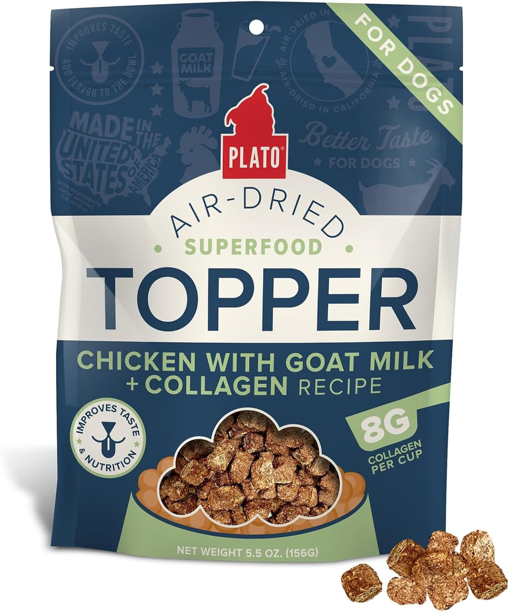 Plato Pet Treats Dog Food Toppers - Air-Dried Dog Food Toppers for Dry Food - with Collagen to Support Skin and Coat Health - Venison, Lamb and Collagen Recipe 5.5oz - Discontinued - Image 12