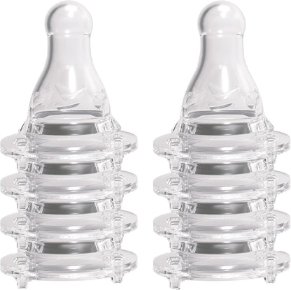 Avima Baby Anti Colic Nipples front view of premium silicone level 3 fast flow teats for standard neck bottles