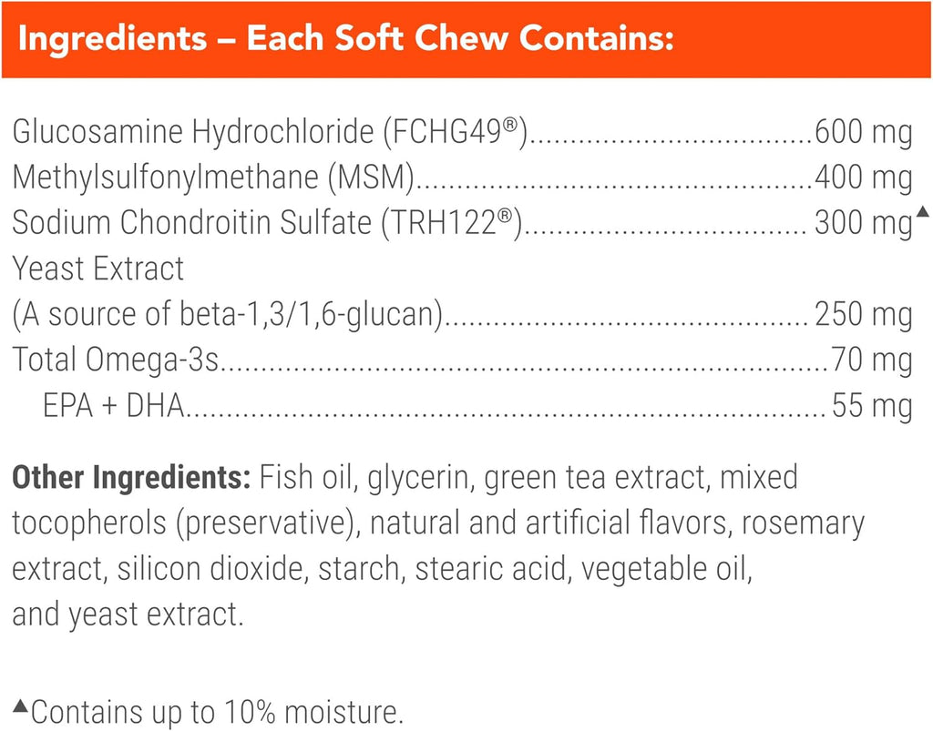 Senior dog joint wellness supplement with omega three fatty acids