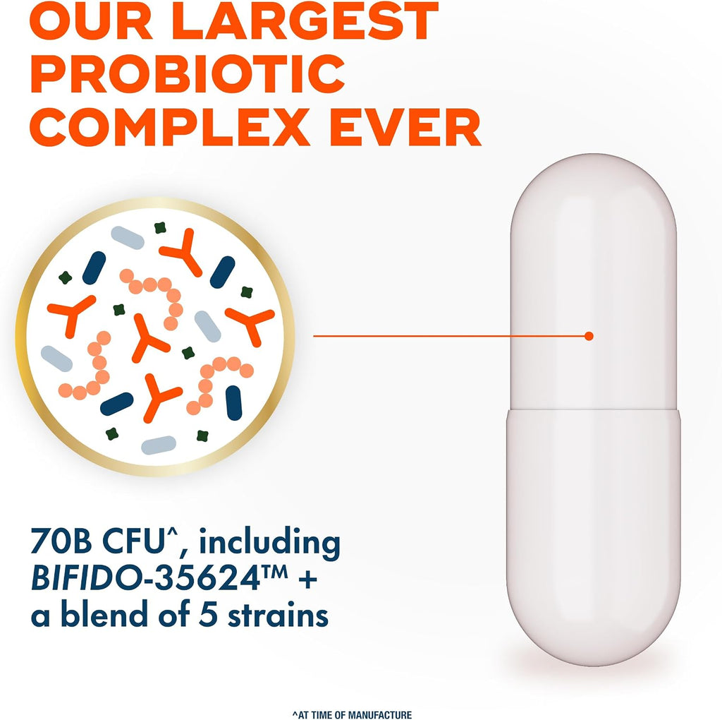 Align Probiotic 30 capsules bottle in hand