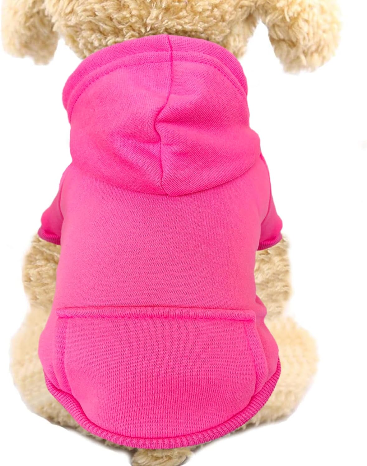 Jecikelon Soft Dog Hoodies for Small Dogs, Fleece Puppy Sweatshirt with Pockets, Warm Winter Cold Weather Coats for Pet Cat, Cute Clothes Puppy Costume (Coffee, Small) - Image 12