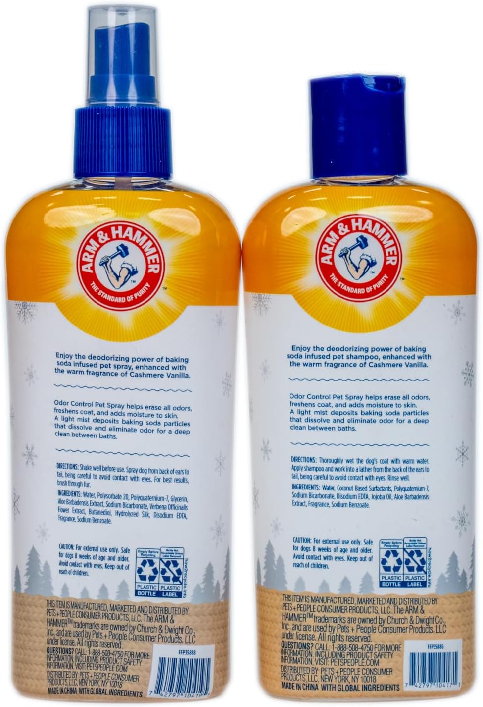pH balanced dog shampoo and refreshing bath spray duo