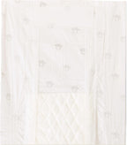 Small white disposable male dog diaper wrap spread out flat