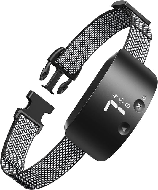 NBJU rechargeable anti bark collar for dogs front view