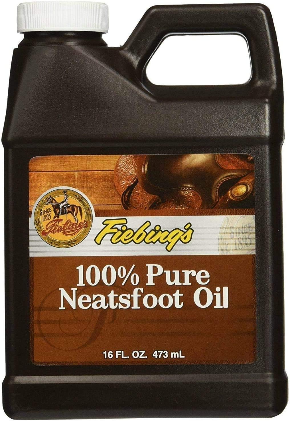 Fiebings 100% Pure Neatsfoot Oil 16 Fluid Ounces front view bottle