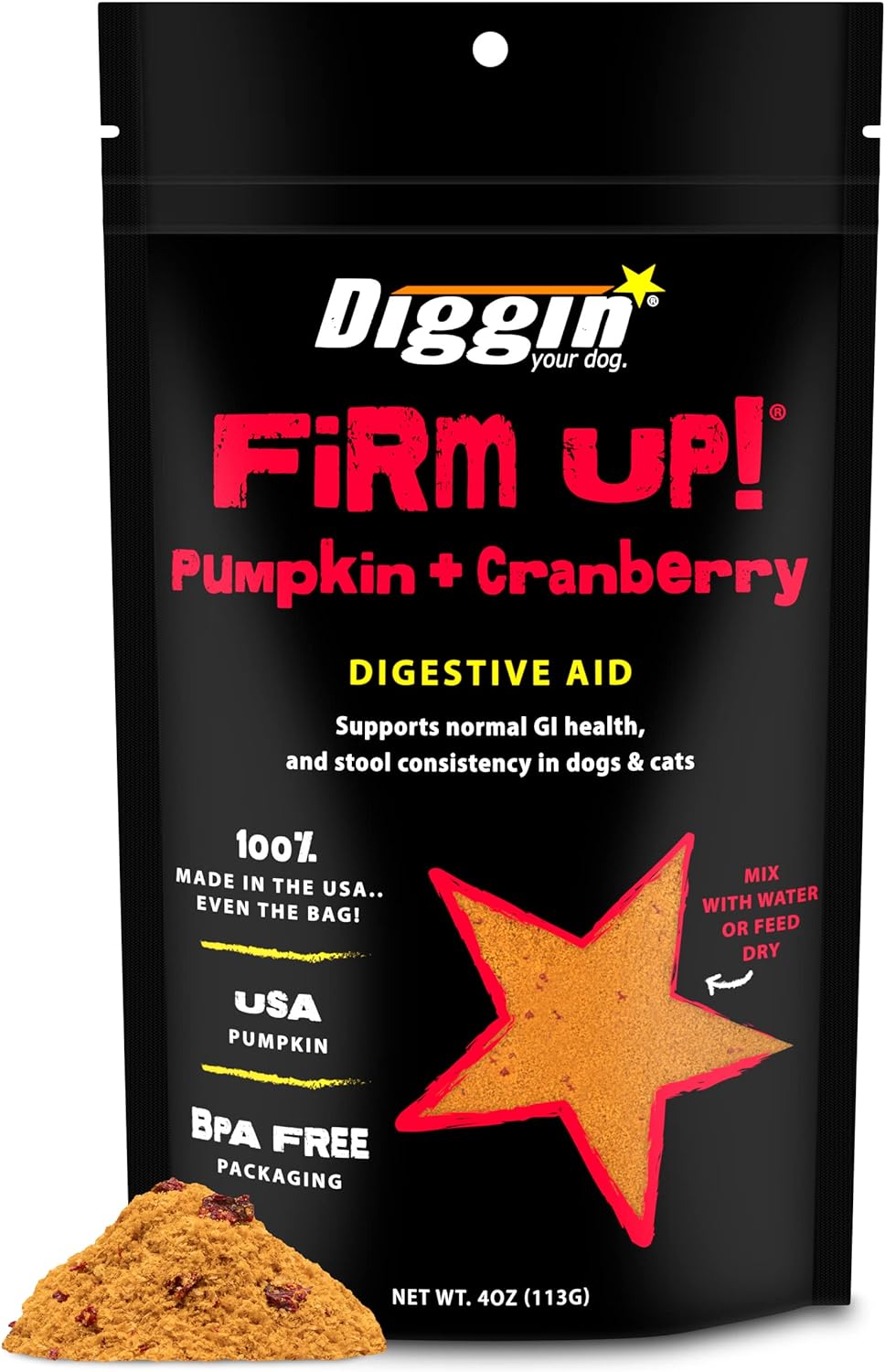 Diggin' Your Dog - Firm Up Pumpkin for Dogs & Cats - Fiber Supplement with Pumpkin & Apple Fiber for Cat & Dog Digestive Support - Made in USA, 4 oz - Image 11