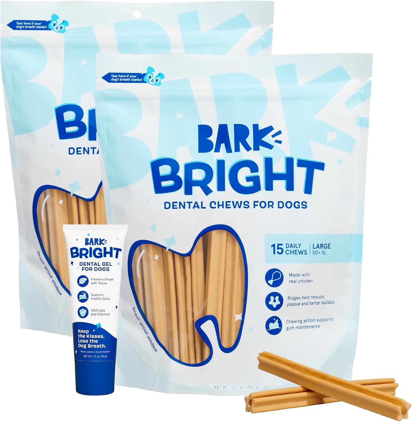 Premium Barkbox Bright dental care kit for small dogs