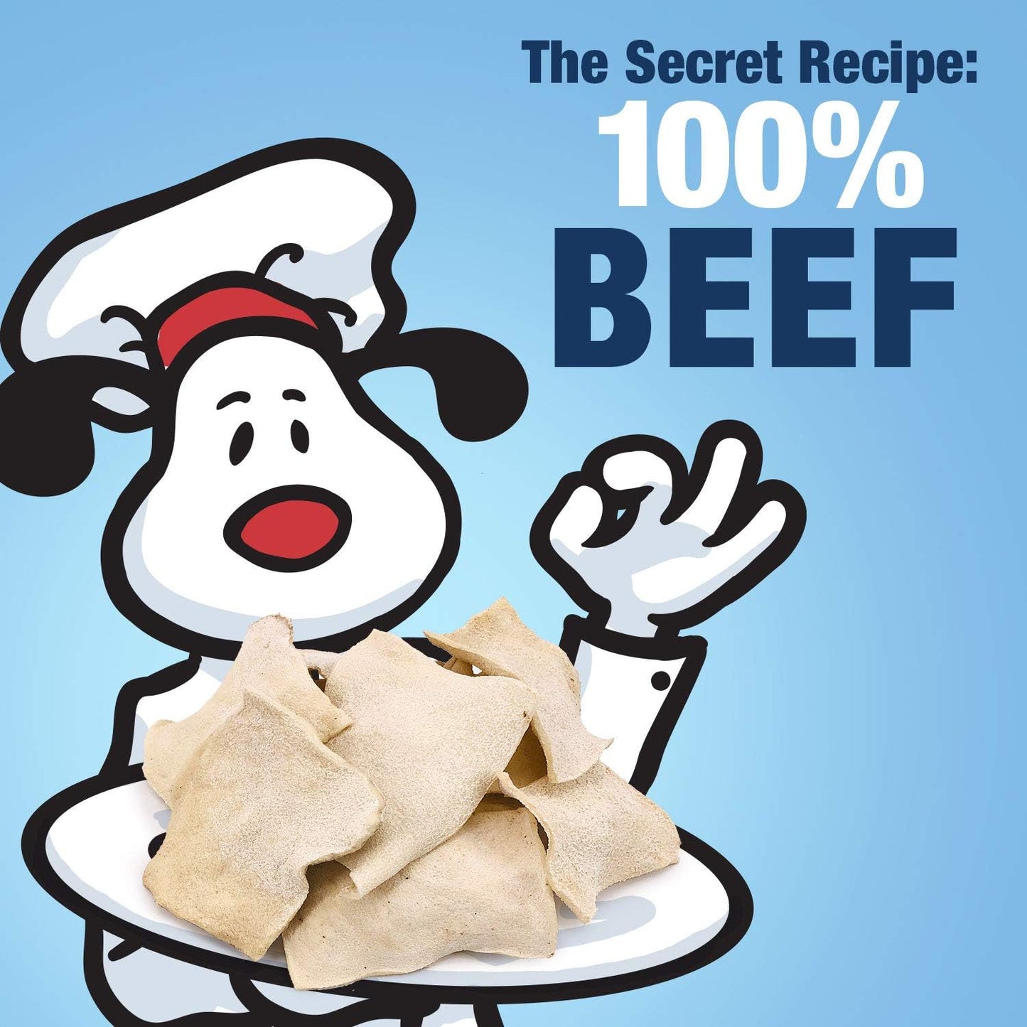Close up view of the durable grain free beef hide structure of ValueBull dog treats.