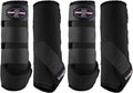Harrison Howard horse splint boots four pack front view featuring secure hook and loop closures.