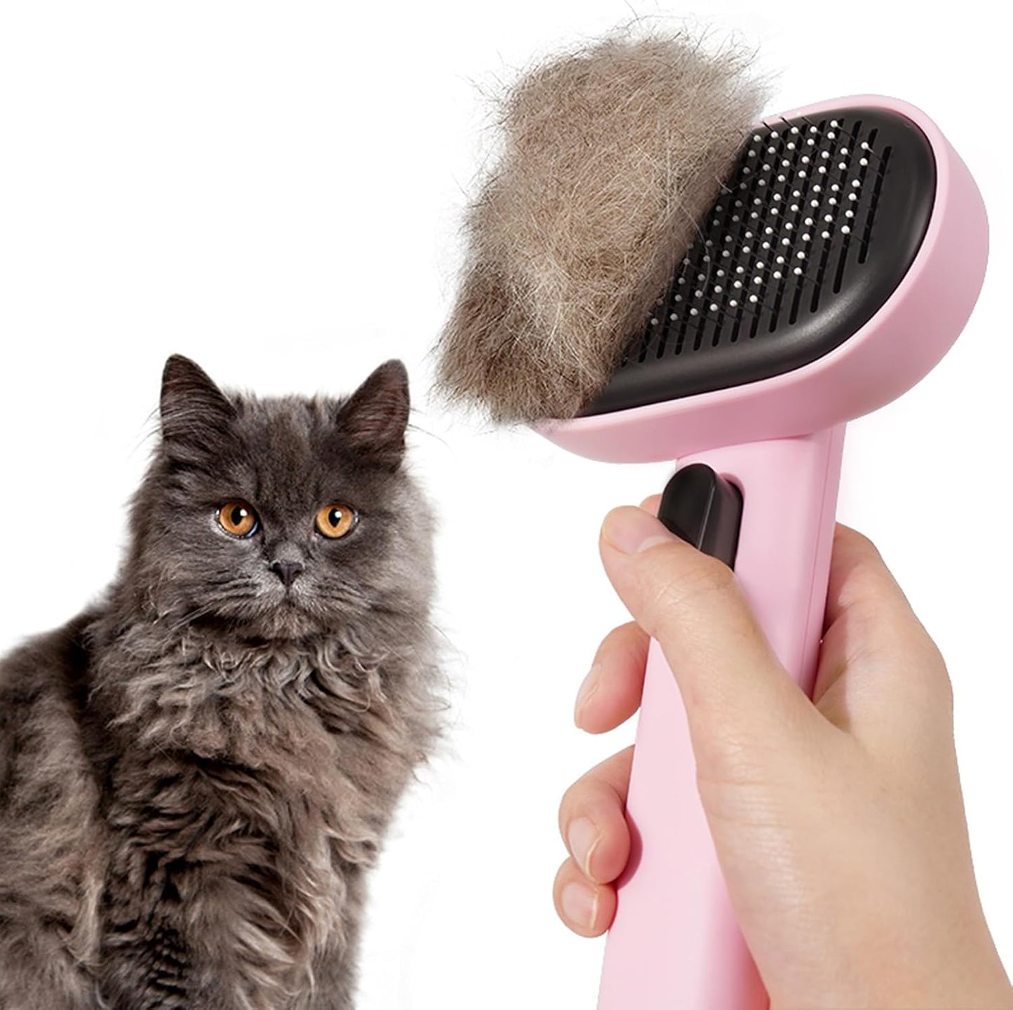 Aumuca Cat Brush for Shedding, Cat Brushes for Indoor Cats, Cat Brush for Long or Short Haired Cats, Cat Grooming Brush Cat Comb for Kitten Rabbit Massage Removes Loose Fur - Image 12