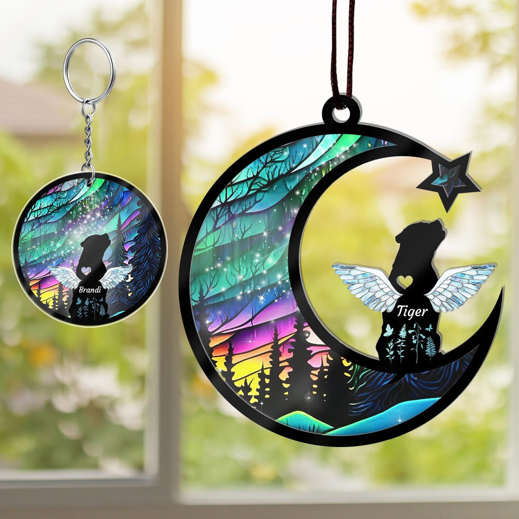 Custom Cat Memorial Suncatcher, Personalized with Name and Breed, Loss of Pet Sympathy Gift for Cat Lovers, Stained Glass Look Acrylic Ornament - Image 14