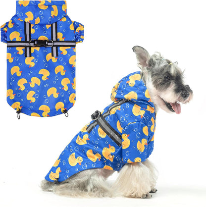 BEAUTYZOO Dog Raincoat Hooded with Harness Built-in for Small Medium Large Dogs Girls Boys, Dog Rain Jacket Slicker Poncho, Waterproof Dog Rain Coat Clothes for Winter Rainy Snowy Days, Pink XS - Image 10