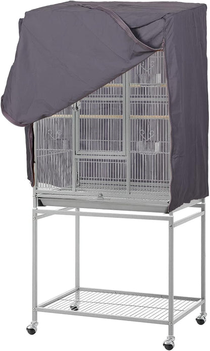 QBLEEV Birdcage Covers, Breathable Parrot Cage Cover Shade, Universal Blackout Windproof Light-Proof Covering Reduces Distractions Night Accessories Cloth Without Cage-17.7x24.8x31.5in (LxWxH) - Image 9