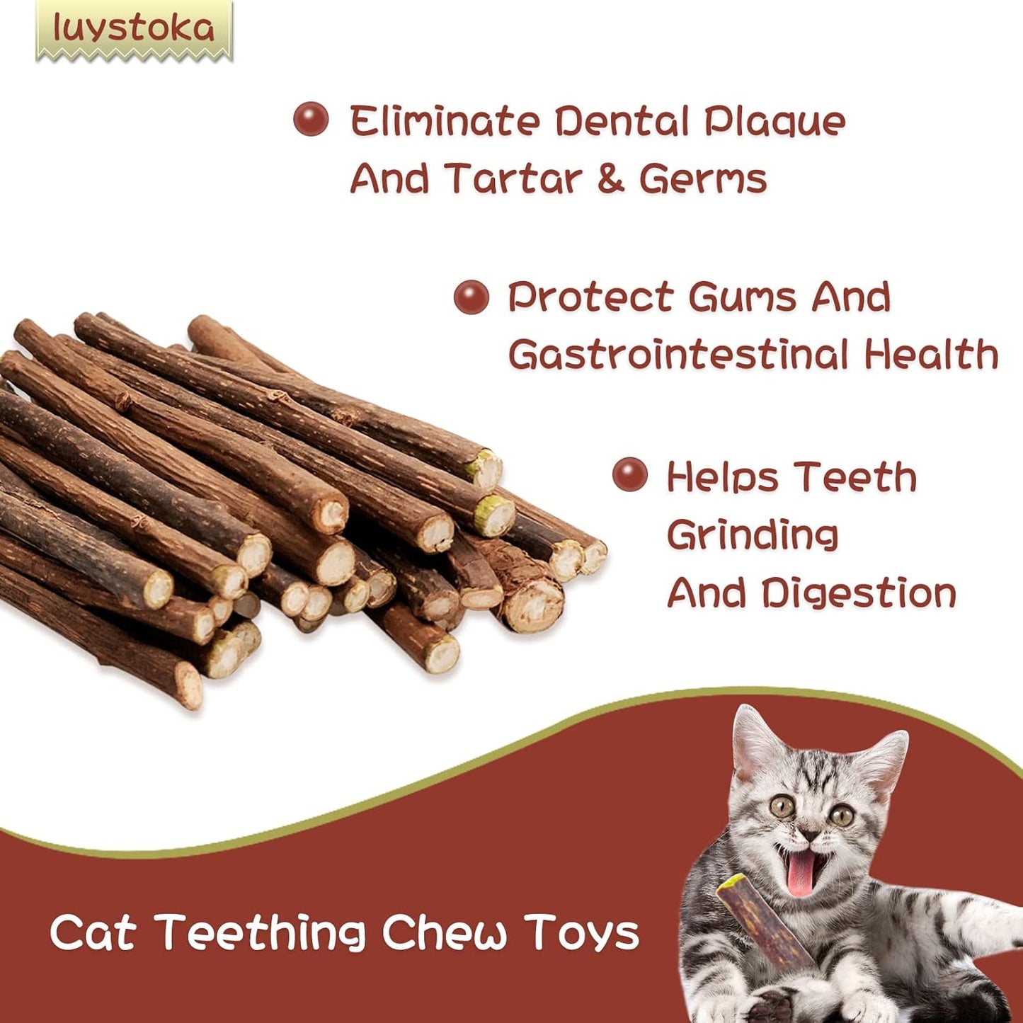 Luystoka 10 pack silvervine sticks for dental health