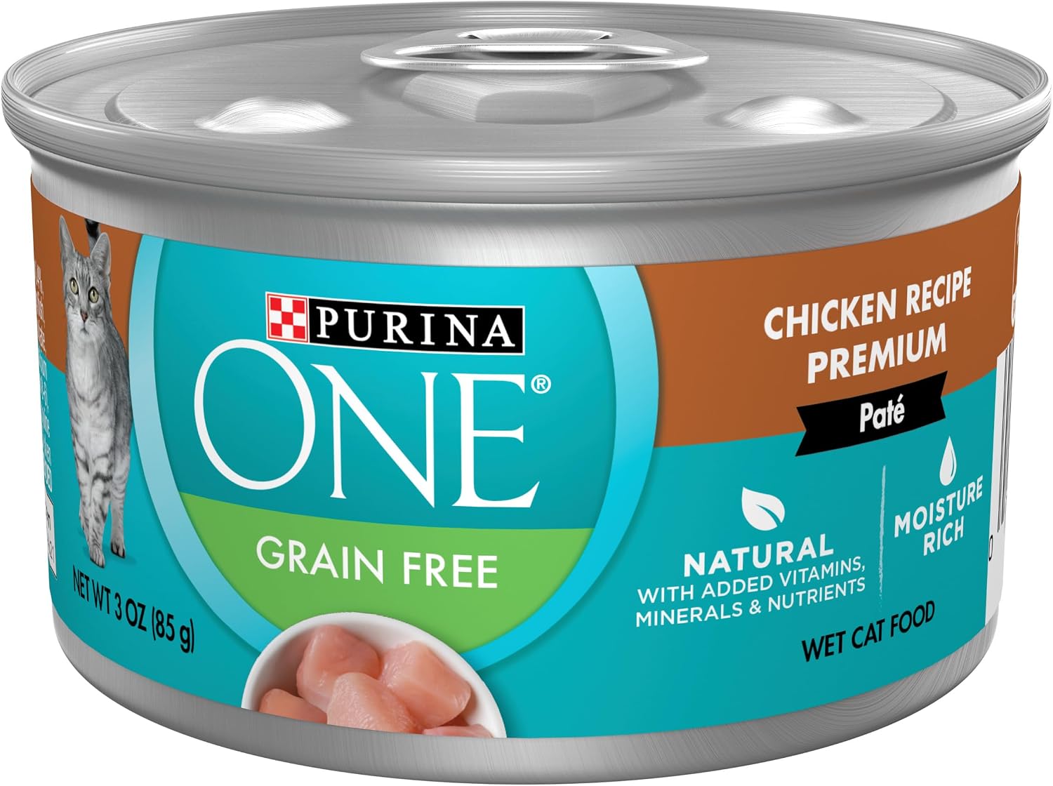 Purina ONE High Protein, Grain Free Pate Wet Cat Food Variety Pack, Grain Free Formula - (Pack of 24) 3 oz. Cans - Image 10