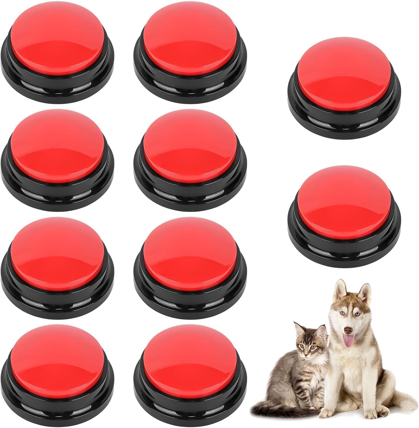 Side profile view highlighting the compact size and portable design of Zzhxkjhky dog buttons.