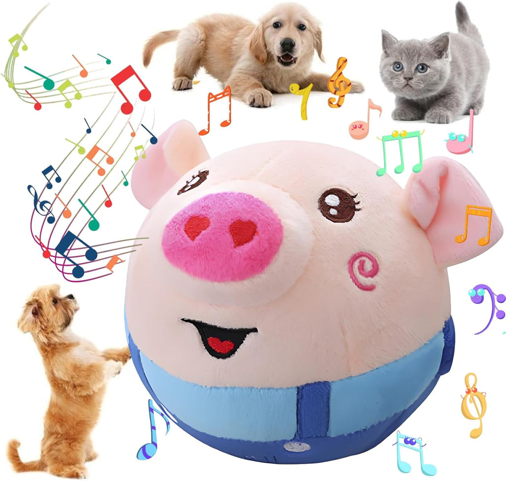 Close up of Geojec blue pig plush material and texture