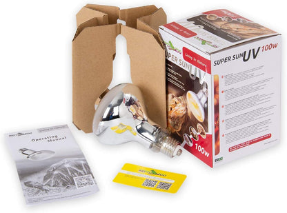 REPTI ZOO mercury vapor bulb highlighting integrated thermal protection