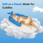 Detachable U-shaped pillow on cat cooling mat