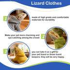 Soft fleece lizard costume jacket for crested geckos