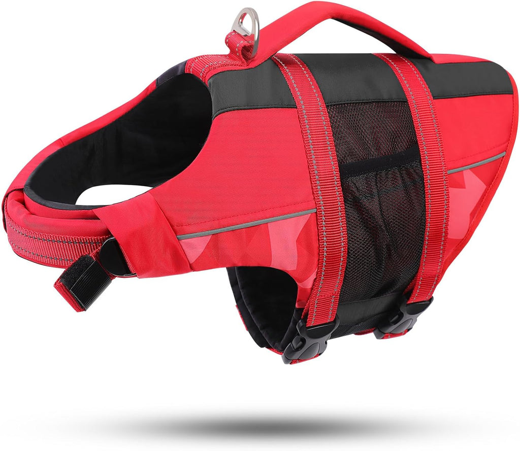 ASENKU Dog Life Jacket with Reflective Stripes, Adjustable High Flotation Dog Safety Vest, Ripstop Pet Lifesaver for Swimming Boating, Lightweight Life Preserver for Large Dogs (Blue, XL) - Image 11