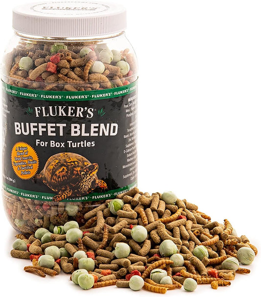 Flukers Buffet Blend Box Turtle Diet 6.5 Ounce front view container