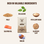 Ivvi grain free cat treat sachet being squeezed as a lickable reward