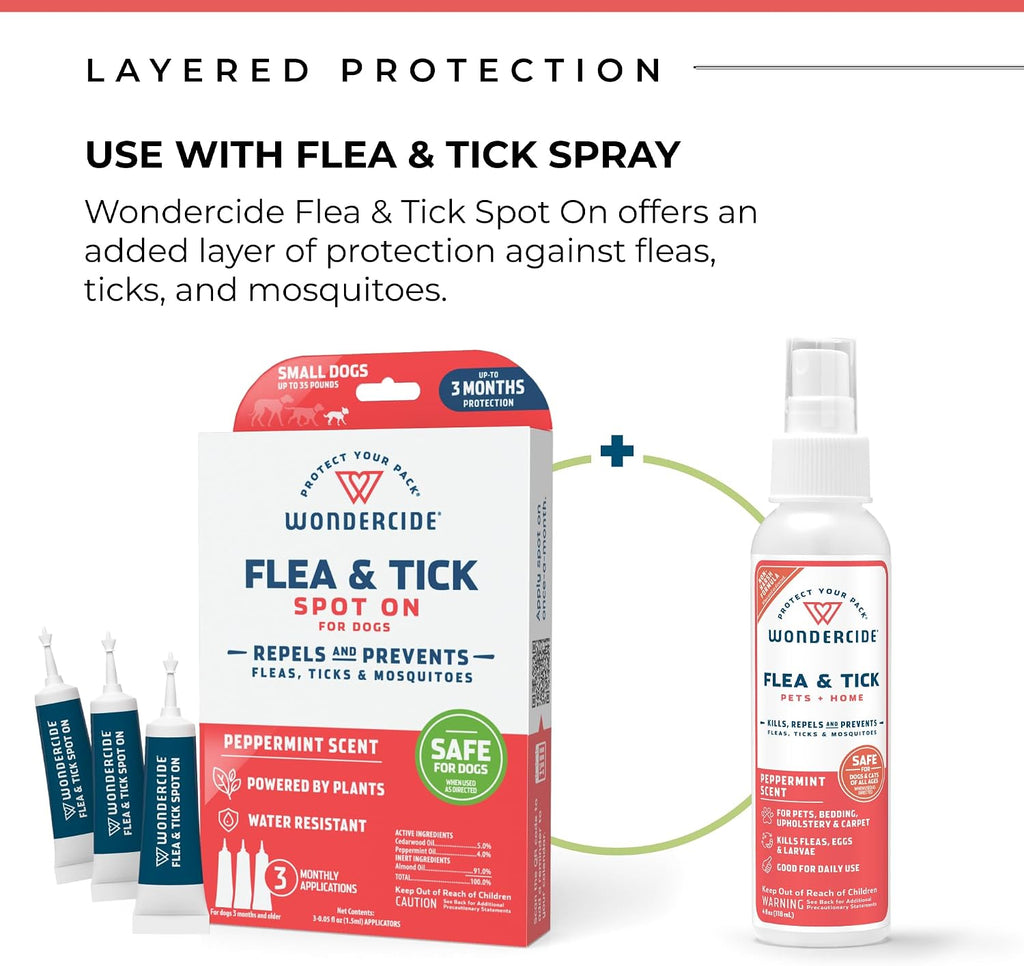 Authentic Wondercide imported flea protection for dogs under thirty five pounds