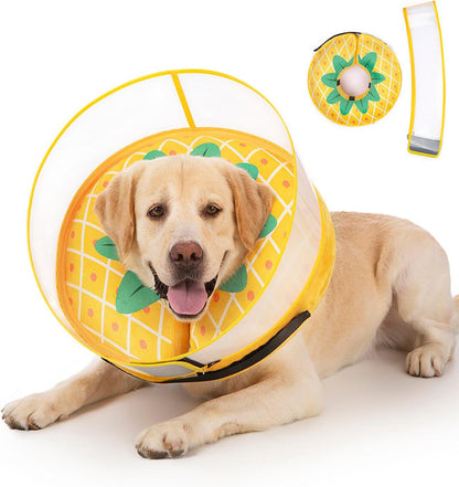 Inflatable Dog Cone Collar for Large Medium Small Dogs, Soft Dog Donut Collar Adjustable Recovery Cone for Pets After Surgery, Extra Enhanced Anti-Licking Guard Shield for Pets (Large, Orange) - Image 15
