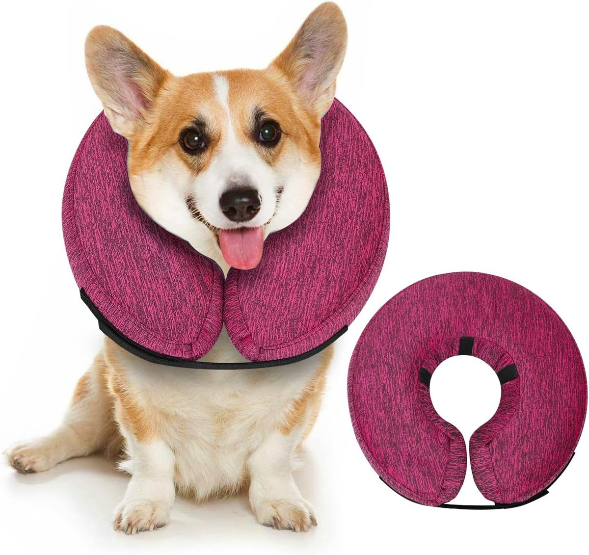 MIDOG Inflatable Dog Cone, Soft Donut Recovery Collar Alternative After Surgery to Help Prevent Licking, Comfy E Collar with Neck Pillow Design, Grey, XL - Image 14
