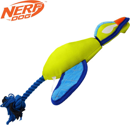 Side profile of Nerf Dog 16.5 inch nylon duck toy
