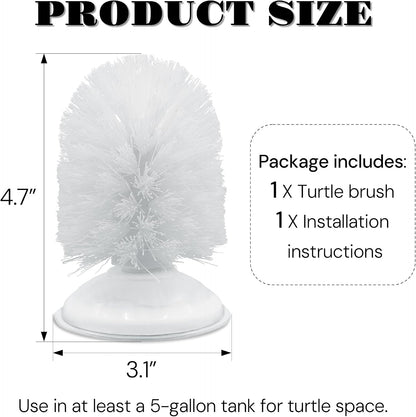 Aquatic turtle tank enrichment setup showcasing the Neacus wall mounted scratcher toy.